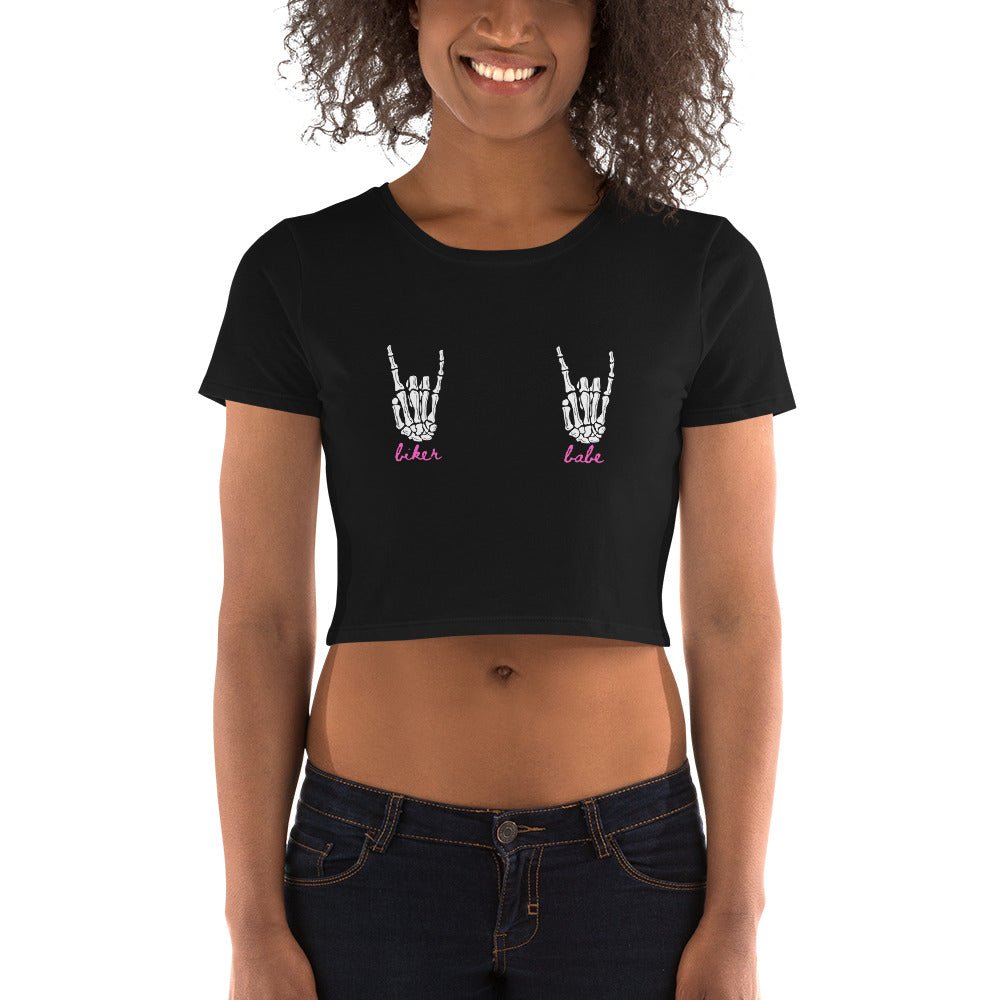 BIKER & BABE CROP TOP TEE